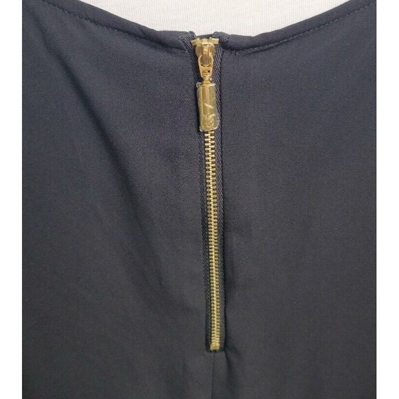 Kaari Blue Curvy Sleeveless Black High Low Dressy Blouse size 0X Back Zip Layer - Picture 6 of 9